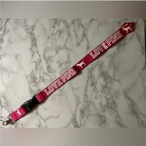 Pink Victoria’s secret’s lanyard